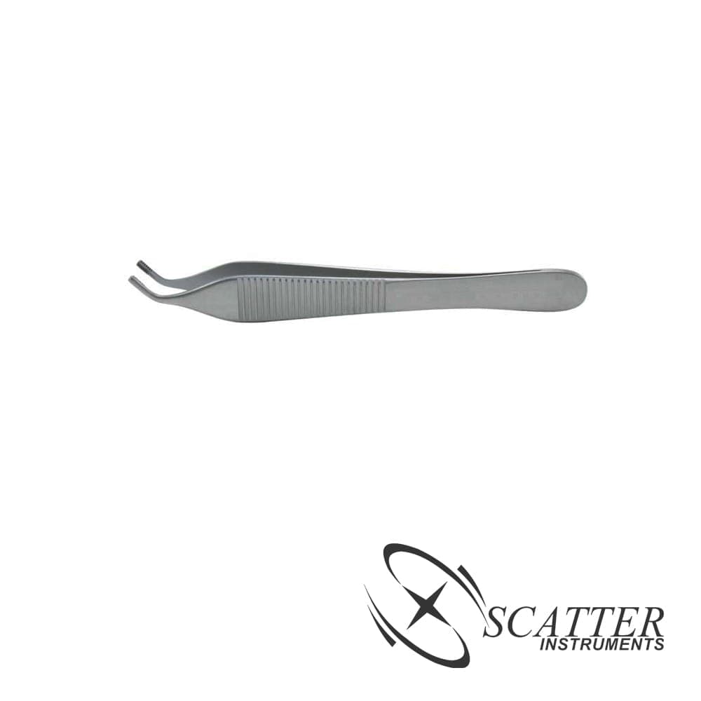 Adson Brown Curved Delicate Tissue Forcep 9x9 Teeth — image 1