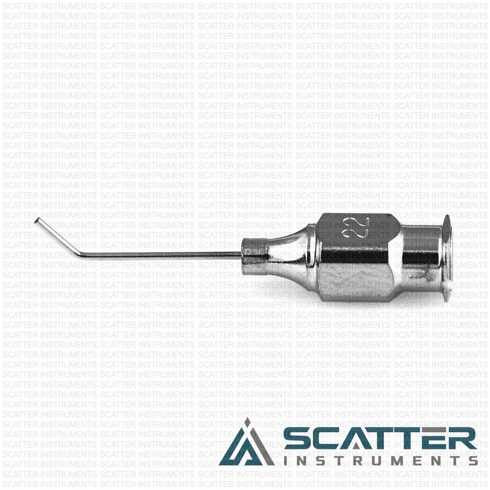 Air injection cannula, 22 gauge, 5.0mm from bend to tip — image 1