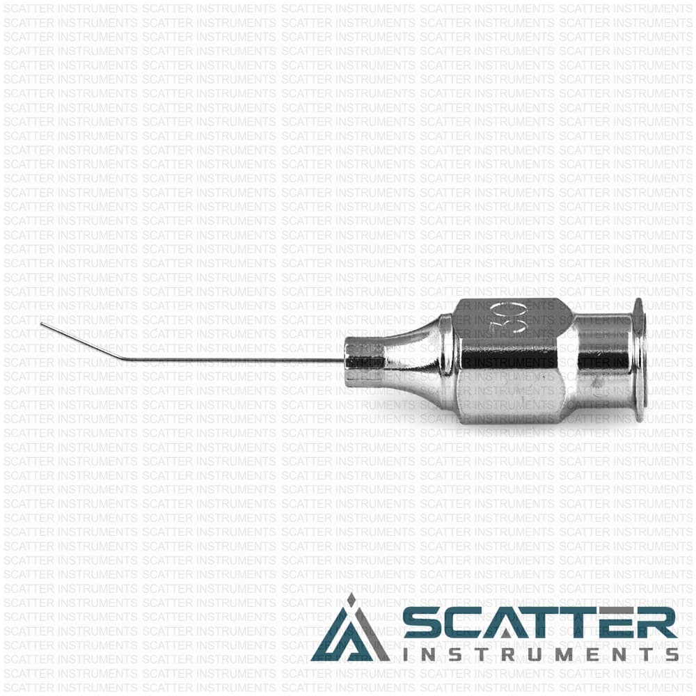 Air injection cannula, 30 gauge, 5.0mm from bend to tip — image 1