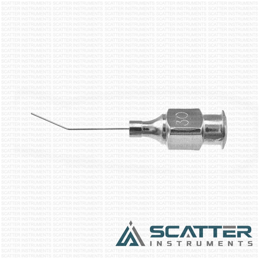 Air injection cannula, 30 gauge, 7.0mm from bend to tip — image 1