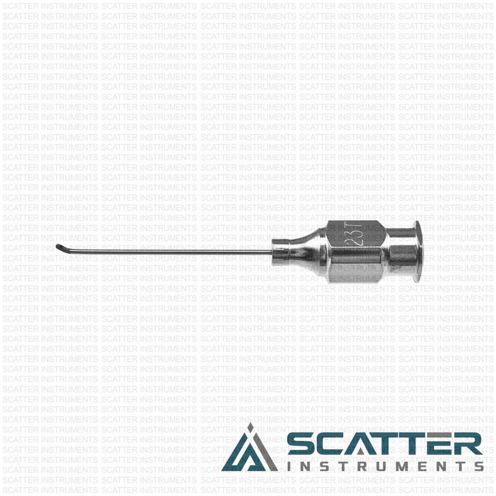 Anis cortex aspirating cannula, 23 gauge, angled 35º, 0.4mm side port opening — image 1