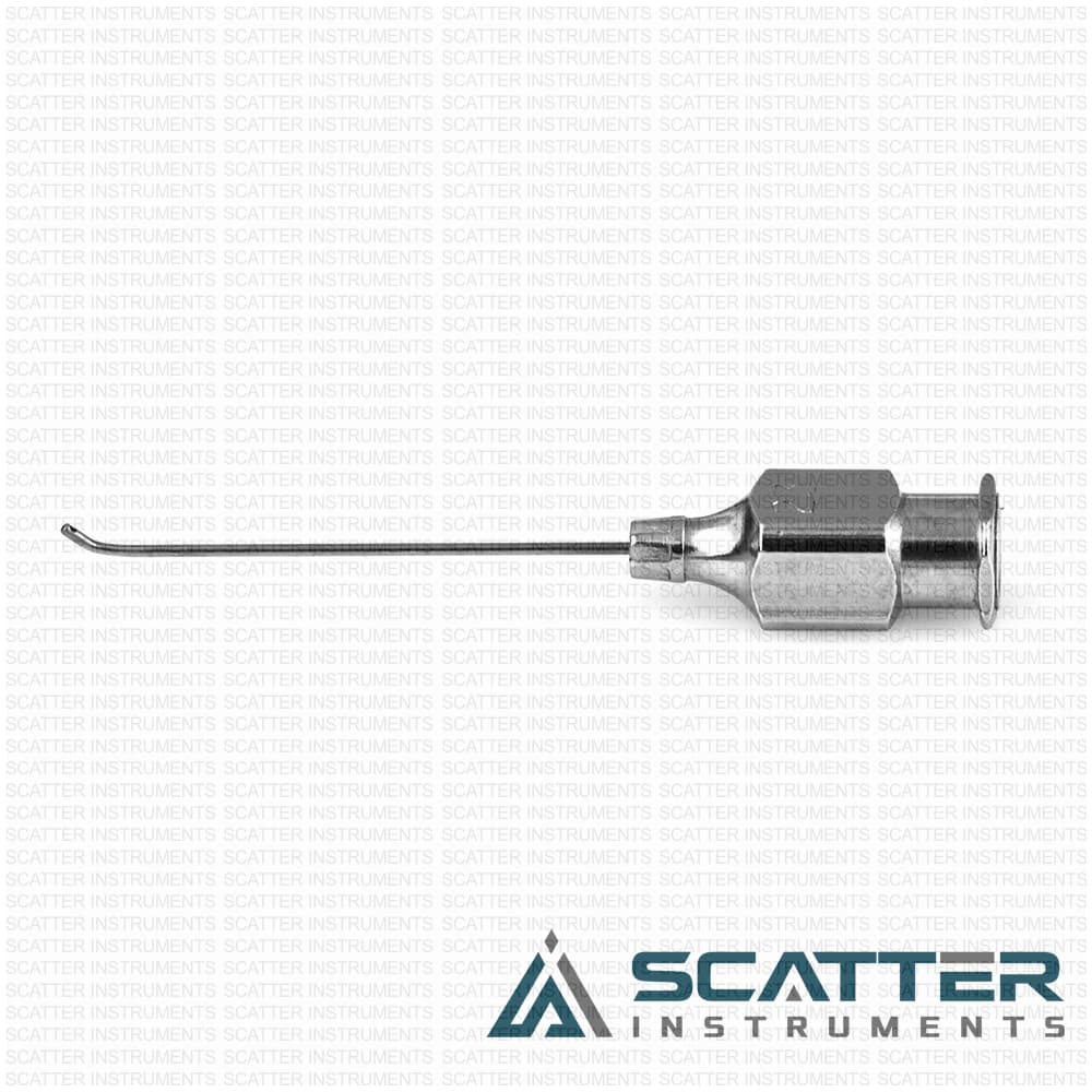 Anis cortex aspirating cannula, angled 35º, 0.3mm side port opening — image 1