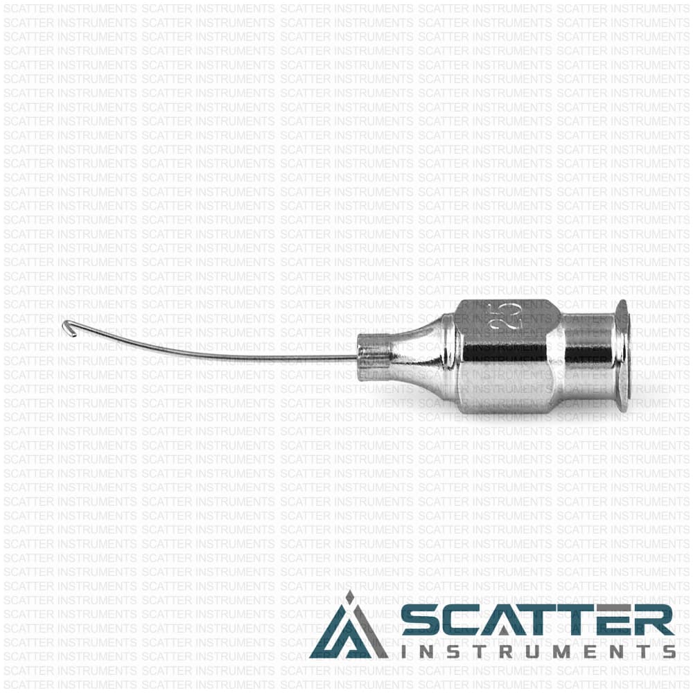 Corydon hydrodissection cannula, 25 gauge, curved left — image 1