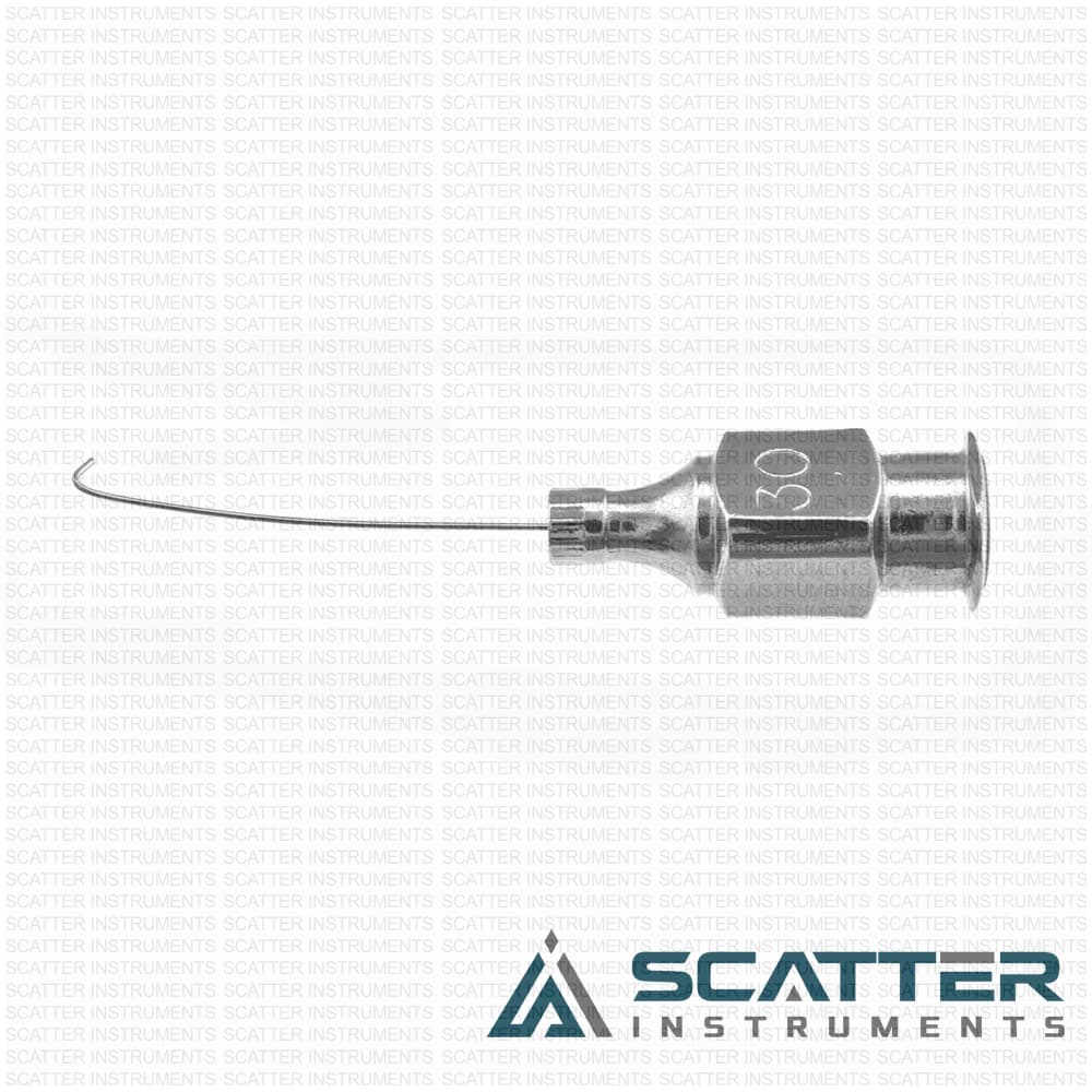 Corydon hydrodissection cannula, 30 gauge, curved right — image 1