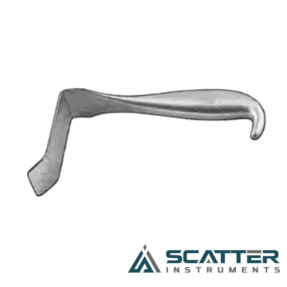 Obwegeser Soft Tissue Retractor Curved Up Hollow Handle — image 1