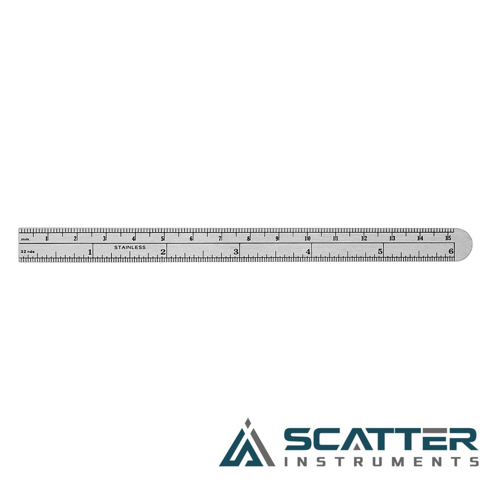 Ruler Stainless Steel Graduation in Millimeter and Inches — image 1