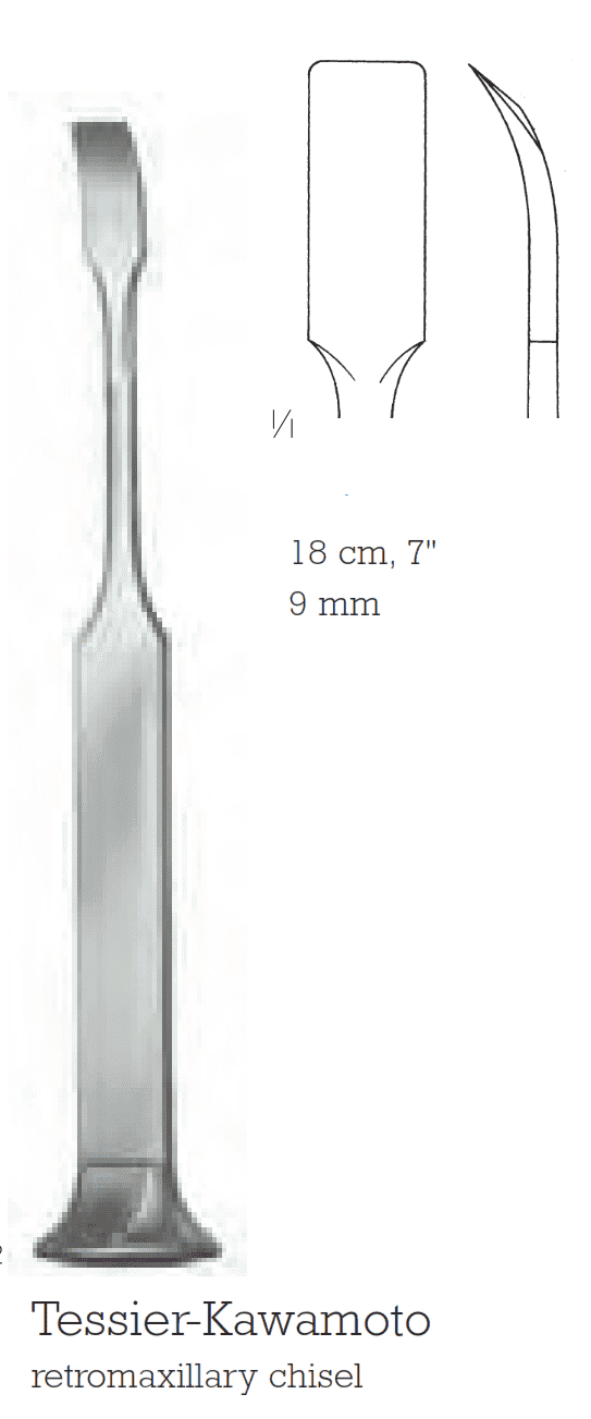Tessier Kawamoto Retromaxillary Chisel 18cm 9mm — image 1