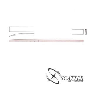 Cottle Osteotome 18cm, 6mm wide Curved Graduated