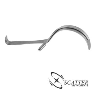 Deaver Retractor With Fiber Optic Illumination 20cm