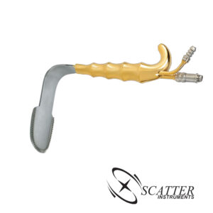 Epstein Abdominoplasty Retractor, Straight Blade With Fiber Optic And Suction Tube
