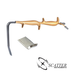 Tebbetts Fiber Optic Retractor Double Handle With Smooth End 18.5cm