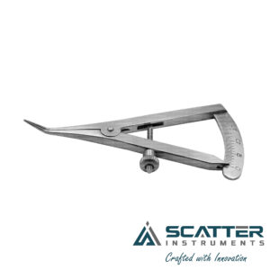 Castroviejo Caliper, 20mm Measuring Range 7cm Angled