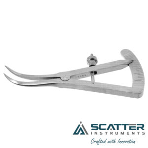 Castroviejo Caliper, 20mm Measuring Range 7cm Curved