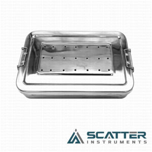 Sterilization Stainless Steel Box Perforated With Locking System